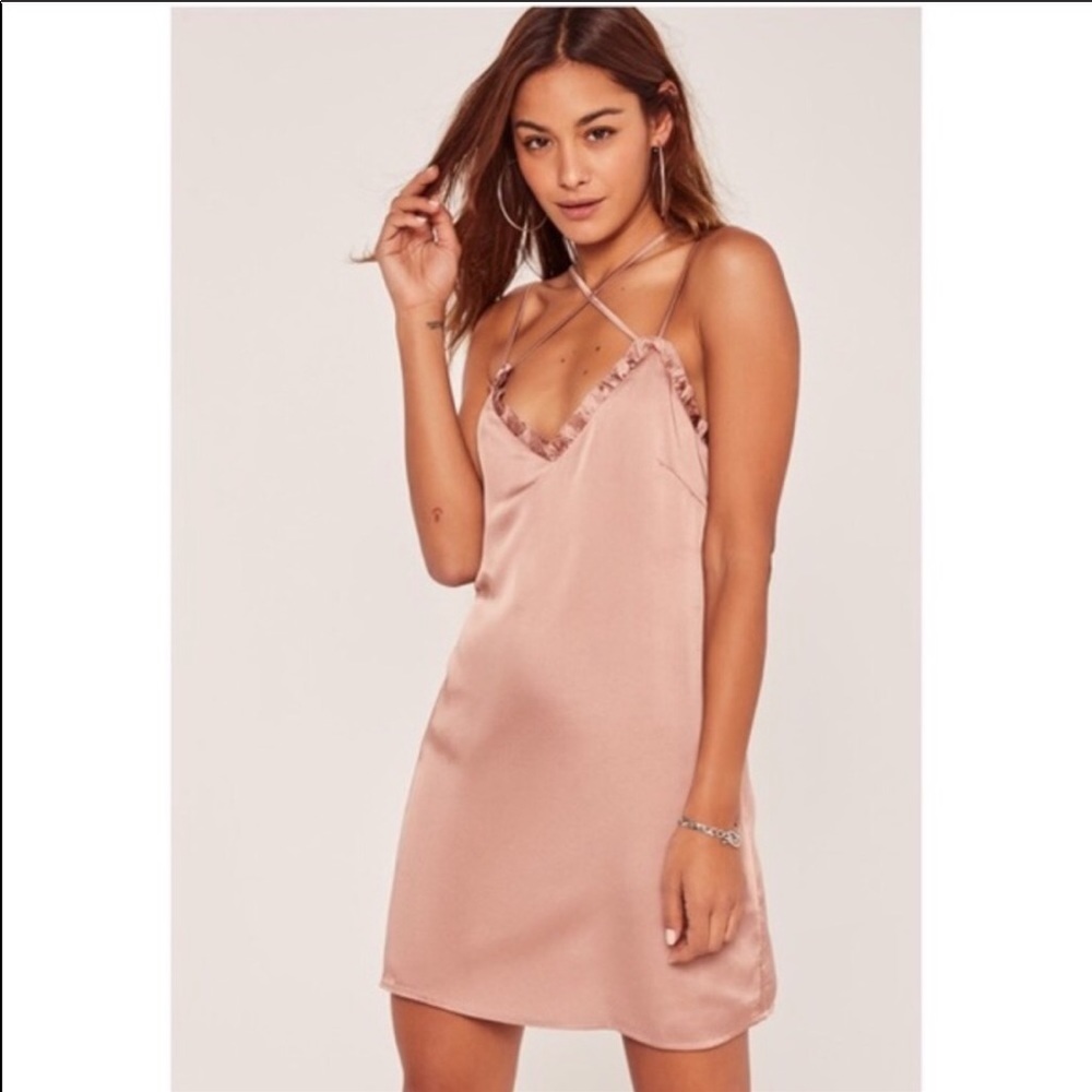 Rose Gold Silk Dress